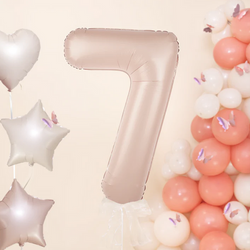 Balon foliowy cyfra 7 karmelowy 100cm