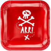 Talerzyki Piraci, czerwony, 20x20cm, 6szt.