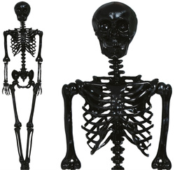 Dekoracja Czarny Szkielet KOŚCIOTRUP Halloween 90c