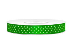 Tasiemka satynowa, zielona trawa, 12mm/25m, 1szt.