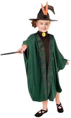 Kostium Strój Zielona Czarodziejka 130/140 cm
