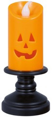 Świeczka LED Dynia Pomarańczowa Halloween 12,5cm