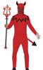 Widły Trójząb Diabła Czerwony Halloween 100cm