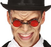 Okulary Wampira Czerwone Okrągłe Leonki Dracula