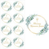 Naklejki komunia KOŁO 8 sztuk 45 mm 1 kpl.