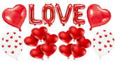 Zestaw na Walenynki Balony Serca, LOVE