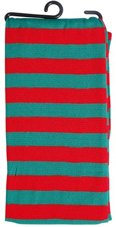 Pończochy Zakolanówki Zielone Czerwone Paski