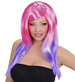 Peruka Gwiazdy Kolorowa Różowa Fiolet Lata 80