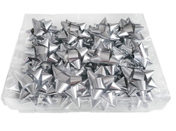 Rozety przyklejane 8 cm, srebrne 36 szt. 1 op.