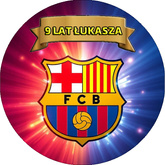 Opłatek tortowy 20 cm, FC Barcelona 1 szt.