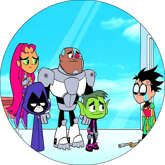 Opłatek tortowy 29 cm, Młodzi Tytani 1 szt.