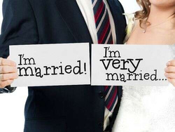 Tabliczki ''I'm married/I'm very married'', 2 szt.