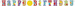 Baner napis Happy Birthday, 213cm, 1 szt.