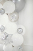 Balony foliowe Gwiazdka, 12cm, srebrny 25szt.