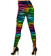 Spodnie LEGGINSY Kolorowe Zebra Disco Lata 90 S/M