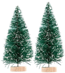 Choinki Dekoracyjne Zielone Ozdobne 8cm 2szt.