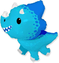 Balon foliowy 24" FX- Baby Triceratops, niebieski