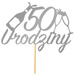 Topper na Tort 50 URODZINY Party SREBRNY