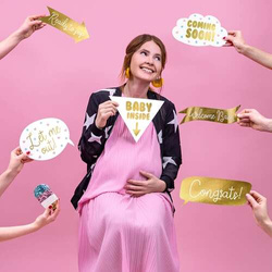 Gadżety do zdjęć Baby shower, mix (1 op. / 6 szt.)