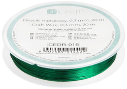 Drucik Metalowy Florystyczny Zielony 0,3mm 20m