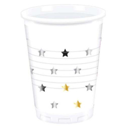 Kubeczki Plastikowe Gwiazdki, 200 ml, 8 szt.