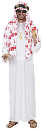 Kostium Strój SZEJK Książę Arabski Bogacz XXL