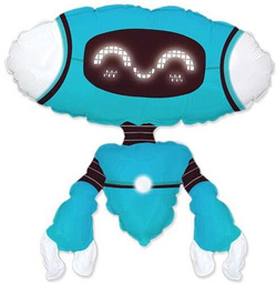 Balon foliowy 24" FX - Robot Blue (opak. papierowe
