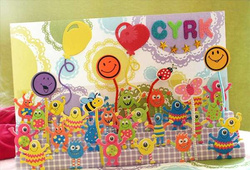 Naklejki z Pianki Kolorowe Buźki EMOCJE Mix 60cm