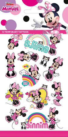 Tatuaże Zmywalne MYSZKA MINNIE Mini Disney 12szt.