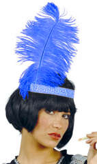 Dekoracyjne pawie pióro NIEBIESKIE, 1 szt.