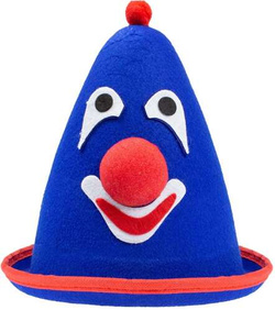 Kapelusz Filcowy Klauna Animatora Niebieski Clown
