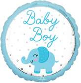 Balon Foliowy Baby Boy Shower Słonik Chłopiec 43cm