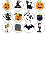 Muffiny na babeczki, Halloween 1 kpl.