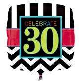 Balon foliowy 18” na 30 Urodziny, 1 szt.