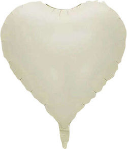 Balon Foliowy SERCE Matowy BEŻOWY 45cm