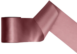 Tasiemka satynowa, ciemny brudny róż, 100mm/25m