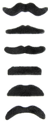 Sztuczne WĄSY Samoprzylepne Czarne 6szt.