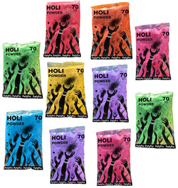 Proszek Holi Heart, mix kolorów, 10 szt.