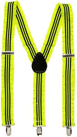 Neonowe Żółte Szelki Disco Lata 80 Strój Party