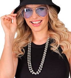 Zestaw Naszyjniki SREBRNE Disco Lata 80, 2szt.