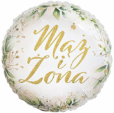 Balon foliowy Mąż i Żona, 18"