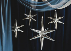 Balon Foliowy Gwiazda 3D SREBRNY 70cm