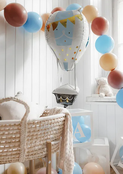 Balony z łącznikiem, 33 cm, jasny niebieski 20szt.