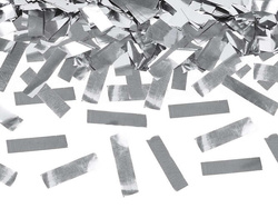 Tuba z konfetti, srebrny, 80cm 1 szt.