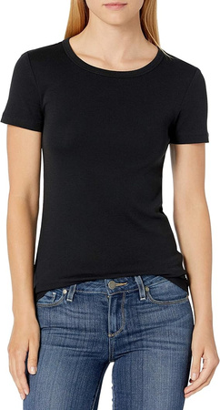 Koszulka T-shirt damski CZARNA Bawełniany, XL