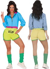 Kostium Strój Fitness Neon DISCO Lata 80, L