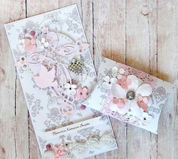 Perłowy Dekor Samoprzylepny Biały Łańcuszek Ozdoba