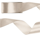 Tasiemka satynowa, złamana biel, 25mm/25m