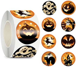 Naklejki Dekoracyjne na Rolce HALLOWEN 200szt