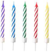 Świeczki na Tort Kolorowe, 10szt., 6cm